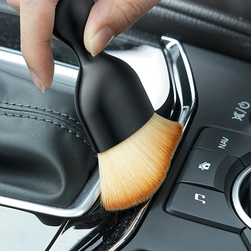 6pcs Cleaning Brush Kit Automotive Brushes  Car Interior Dashboards Vents Detailing Brush Set Wheel Rims Clean Brush Accessories