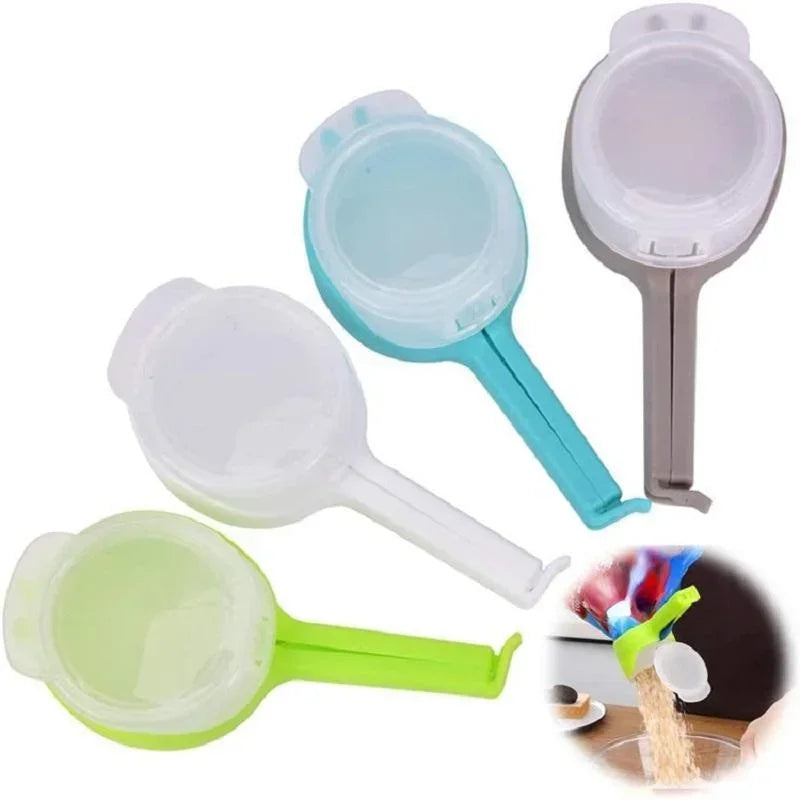 Bag Clips for Food Food Storage Sealing Clips with Pour Spouts Kitchen Chip Bag Clips Plastic Cap Sealer Clip Kitchen Storage