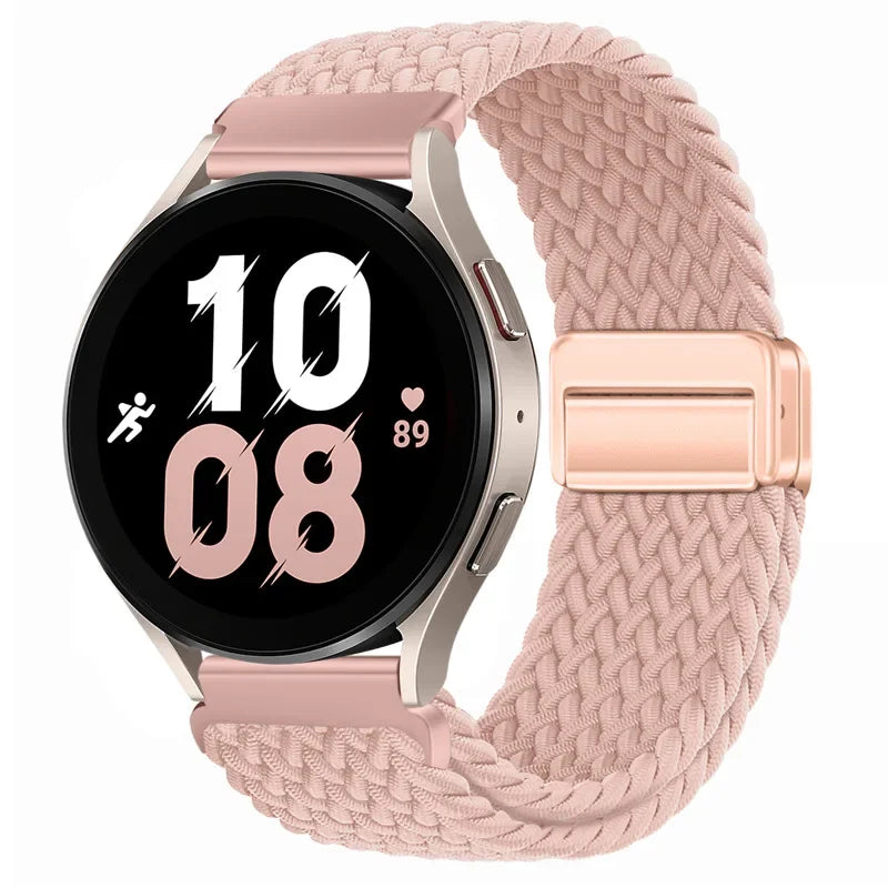 20mm 22mm Magnetic Braided Loop Nylon Strap For Huawei Watch 4/3/GT4-3-2 Pro Samsung Watch 6 5 4 3 Amazfit GTR/GTS Bracelet Band