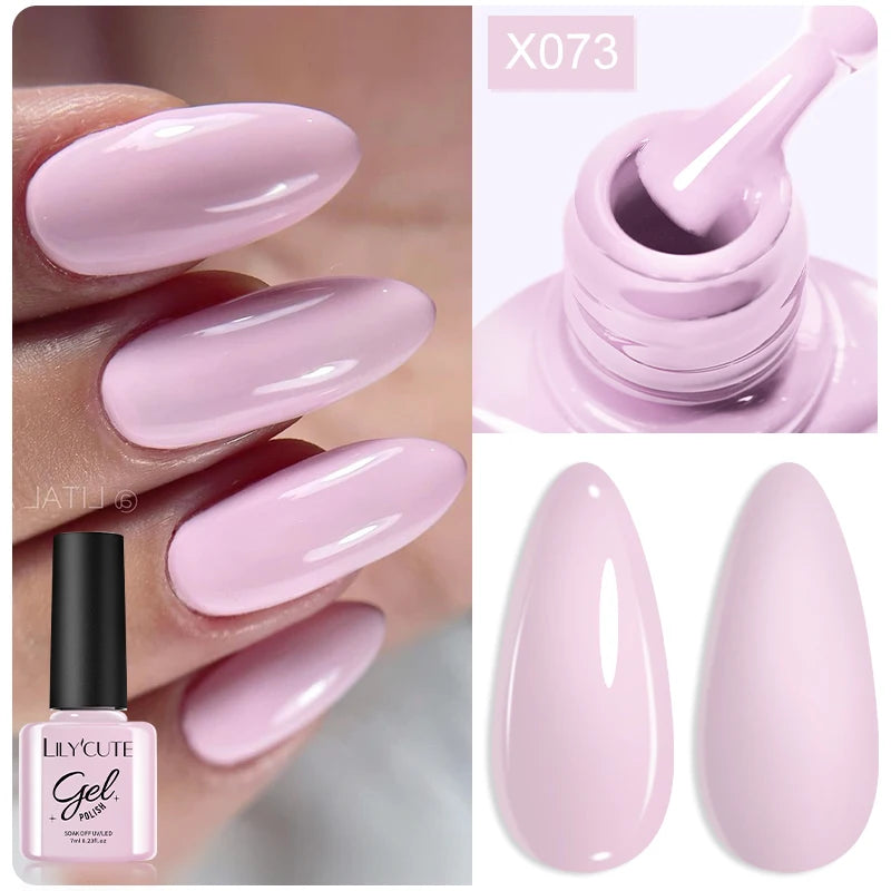 LILYCUTE 7ML Thermal Gel Nail Polish Ultra-thin Temperature Color Changing Gel Polish Semi Permanent UV Gel Nail Art Gel Varnish