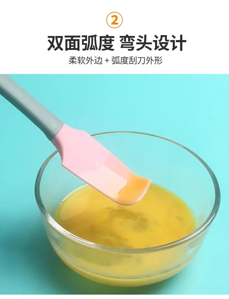 1PC Silicone Spatula Butter Cake Cream Scraper Blade Batter Brush Baking Tools Small Silica Gel Scraper Kitchen Baking Gadgets