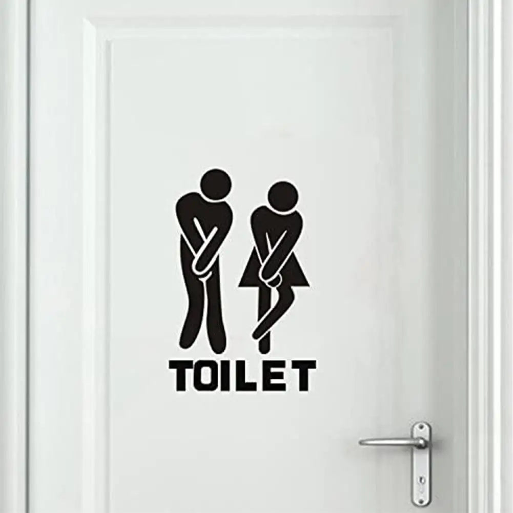 Creative Funny Toilet Wall/Door Stickers Bathroom Decoration Wallpaper Decals The Home Decor Wall On Vinyl Waterproof Poste N5X6