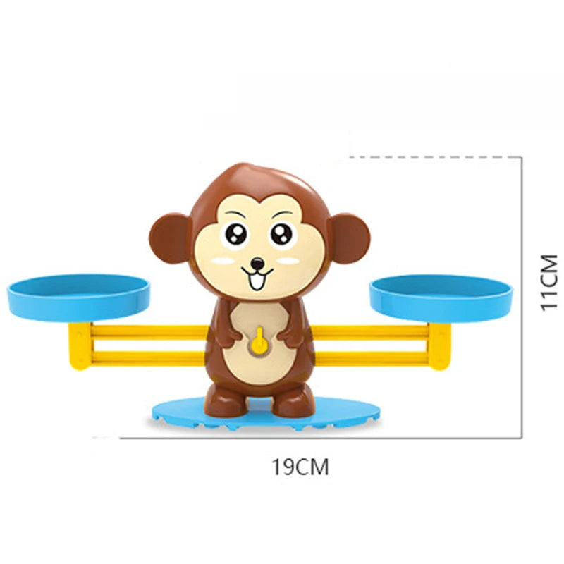 Monkey Balance Math Toy Baby Montessori Early Educational Balancing Scale Toys Teaching Material Table Games Interactive Gifts