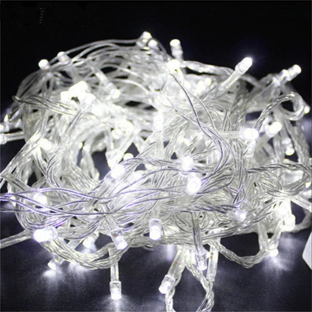 LED String Lights Garland 10M 100LED Fairy Light Christmas Tree Lamp Outdoor Waterproof Party Wedding Home Decoration Lighting