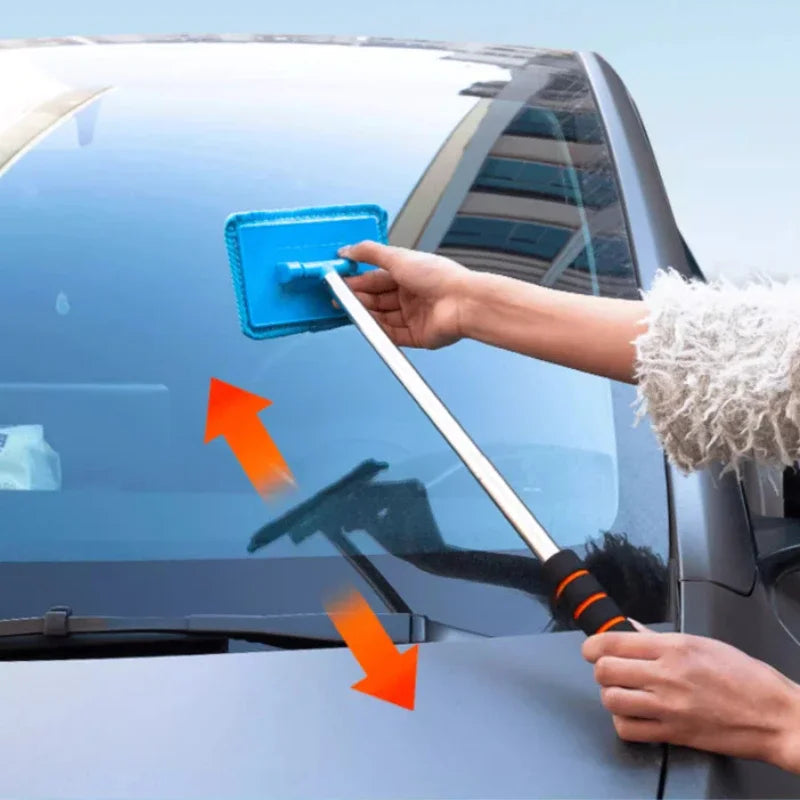 1pcs Universally Car Front Windshield Defogging Brush Telescopic Long Handle Car Household Glass Clean Brushes Dust Remover Tool