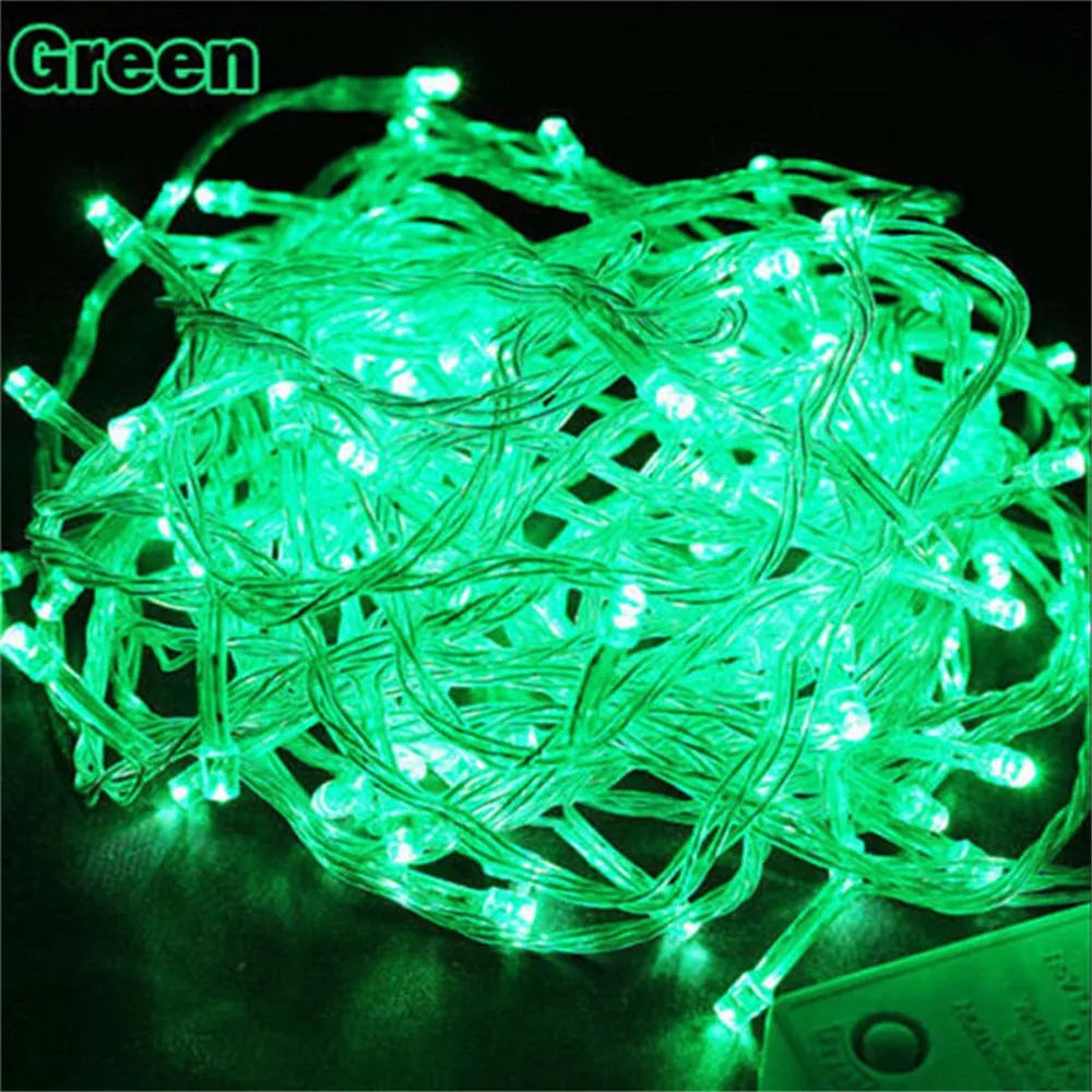 LED String Lights Garland 10M 100LED Fairy Light Christmas Tree Lamp Outdoor Waterproof Party Wedding Home Decoration Lighting