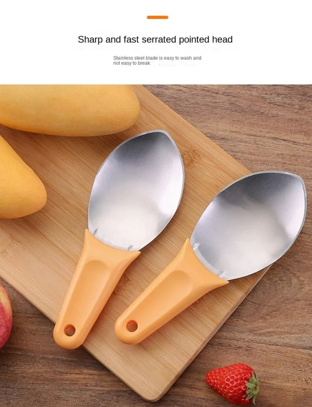 Multi Functional Mango Peeler Mango Peeling Cutting Knife Mango Peeling Separator Mango Scoop Avocado Peeler Fruit Kitchen Tool