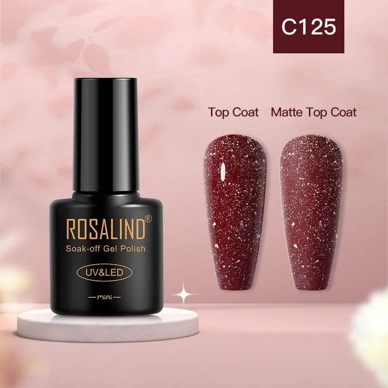 ROSALIND Gel Nail Polish Cat Eye Glitter UV Nail Gel Vernis Semi Permanent Gel Manicure Soak off Base Top Coat Hybrid Varnishes