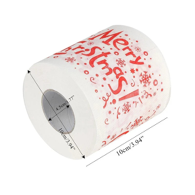 NEW Christmas Pattern Series Roll Paper Christmas Decorations Prints cute Toilet Paper Christmas Decorations For Home HOT