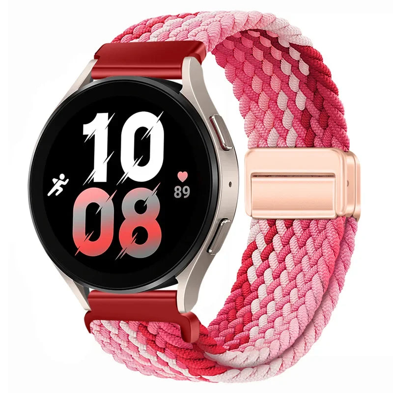 20mm 22mm Magnetic Braided Loop Nylon Strap For Huawei Watch 4/3/GT4-3-2 Pro Samsung Watch 6 5 4 3 Amazfit GTR/GTS Bracelet Band