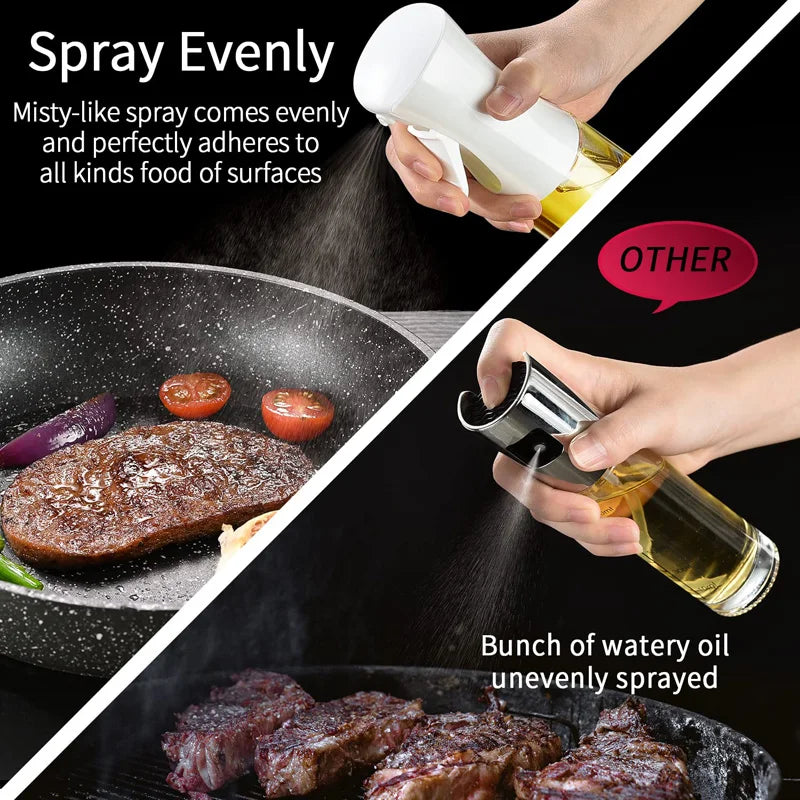 200/300/500ml Bottiglia spray per olio da cucina BBQ Olio d'oliva Spray per cucina Olio spray per cottura Bottiglia vuota Bottiglia di aceto Dispenser per olio