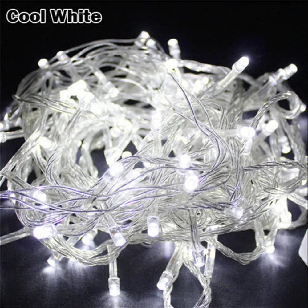 LED String Lights Garland 10M 100LED Fairy Light Christmas Tree Lamp Outdoor Waterproof Party Wedding Home Decoration Lighting