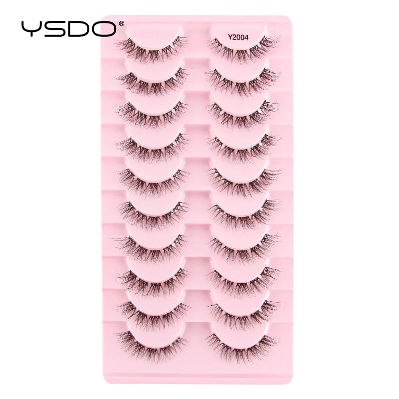 YSDO Half Eyelashes 3/10 pairs Natural Full False Eyelashes 3d Lashes  Cat Eye Fake Eyelashes Extension Faux Cils Makeup Tools