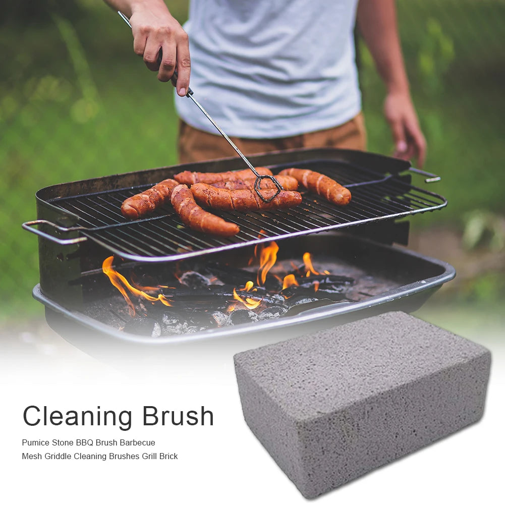 1-10PCS BBQ Grill Cleaning Brick Block Barbecue Natural Cleaning Stone Racks Stains Grease Cleaner BBQ Tools Oil Stain Cleaning