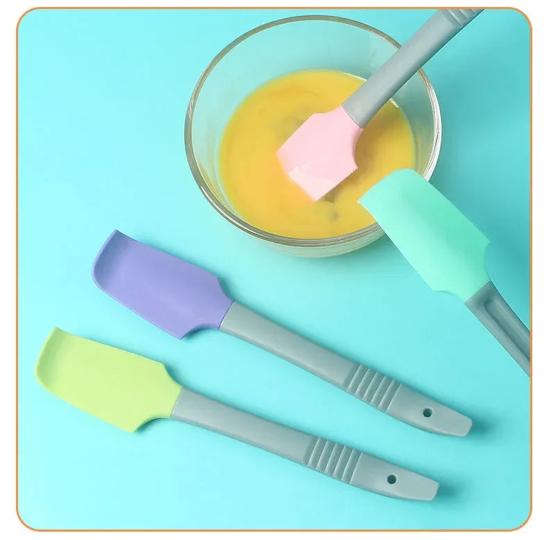 1PC Silicone Spatula Butter Cake Cream Scraper Blade Batter Brush Baking Tools Small Silica Gel Scraper Kitchen Baking Gadgets