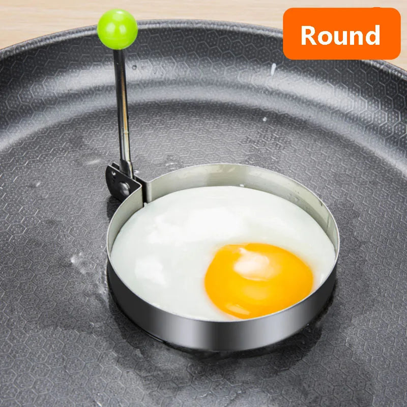 New Stainless Steel Fried Egg Mold Heart Pancake Maker Breakfast Baking Omelette Rings Cooking Tools Kitchen Accessories Gadget