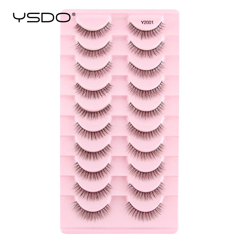 YSDO Half Eyelashes 3/10 pairs Natural Full False Eyelashes 3d Lashes  Cat Eye Fake Eyelashes Extension Faux Cils Makeup Tools