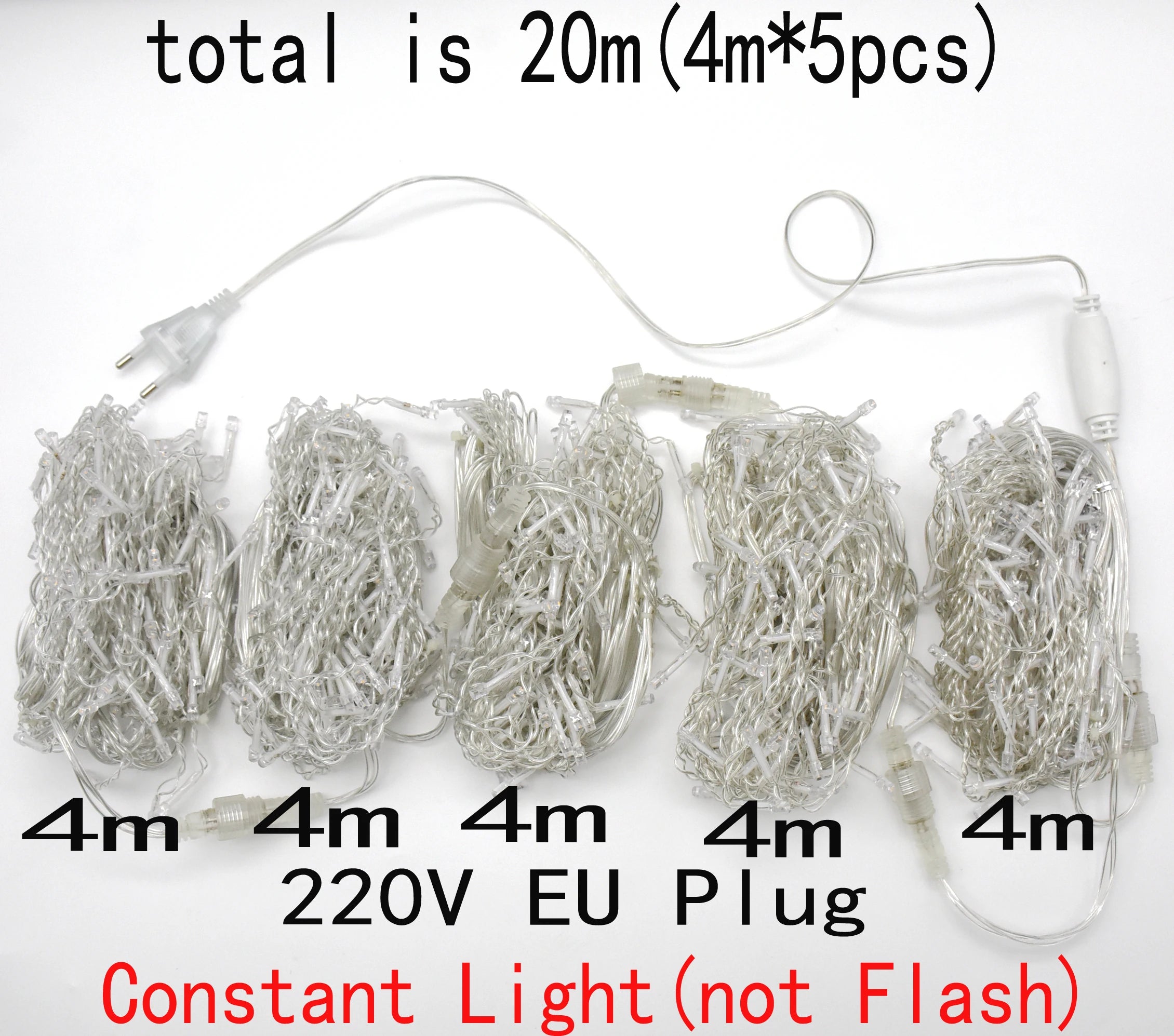 ﻿ Christmas Lights Outdoor Decorations 192 LED 8M Curtain Fairy String Light for Mall Eaves Balcony Fence House Decoration