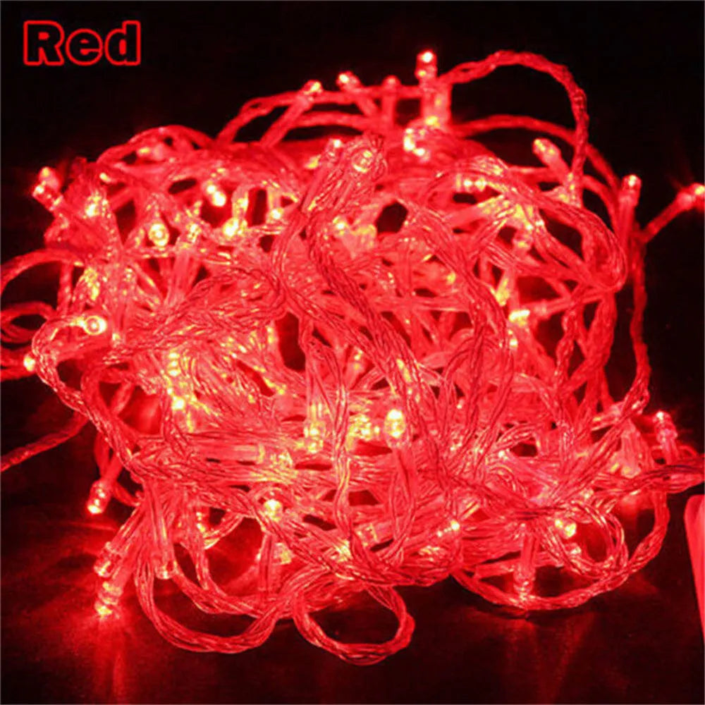 LED String Lights Garland 10M 100LED Fairy Light Christmas Tree Lamp Outdoor Waterproof Party Wedding Home Decoration Lighting