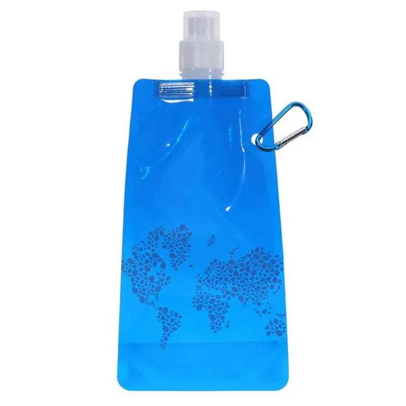 Portable Ultralight Foldable Silicone Folding Water Bottle Water Bag Outdoor Sport Supplies Hiking Camping Soft Flask Water Bag