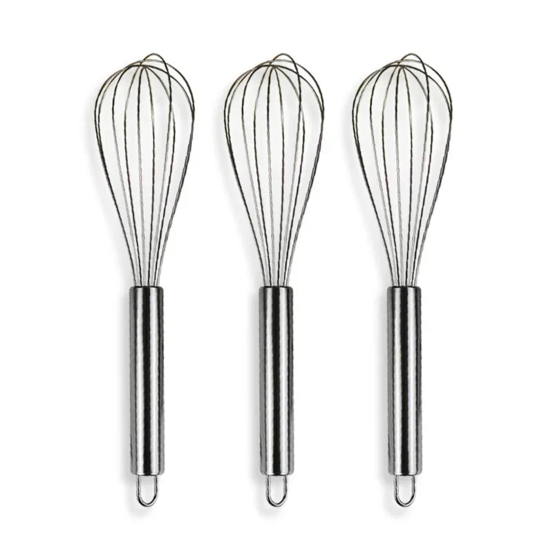 6/8/10/12 Inch Stainless Steel Egg Stirring Balloon Whisk Manual Egg Beater Mixer Kitchen Baking Utensil Cream Butter Whisk