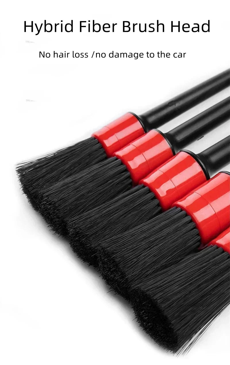 6pcs Cleaning Brush Kit Automotive Brushes  Car Interior Dashboards Vents Detailing Brush Set Wheel Rims Clean Brush Accessories