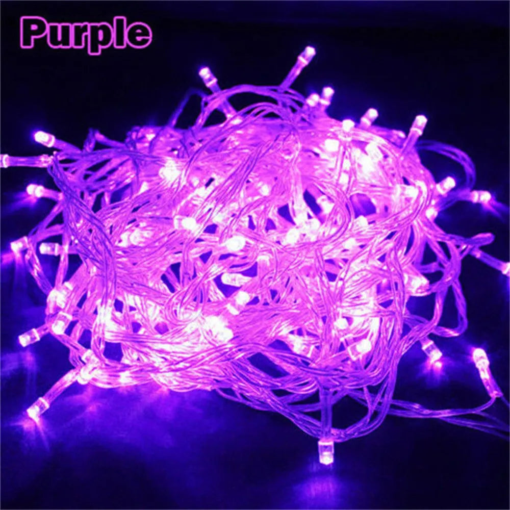 LED String Lights Garland 10M 100LED Fairy Light Christmas Tree Lamp Outdoor Waterproof Party Wedding Home Decoration Lighting