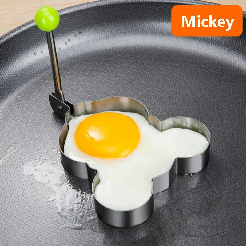 New Stainless Steel Fried Egg Mold Heart Pancake Maker Breakfast Baking Omelette Rings Cooking Tools Kitchen Accessories Gadget