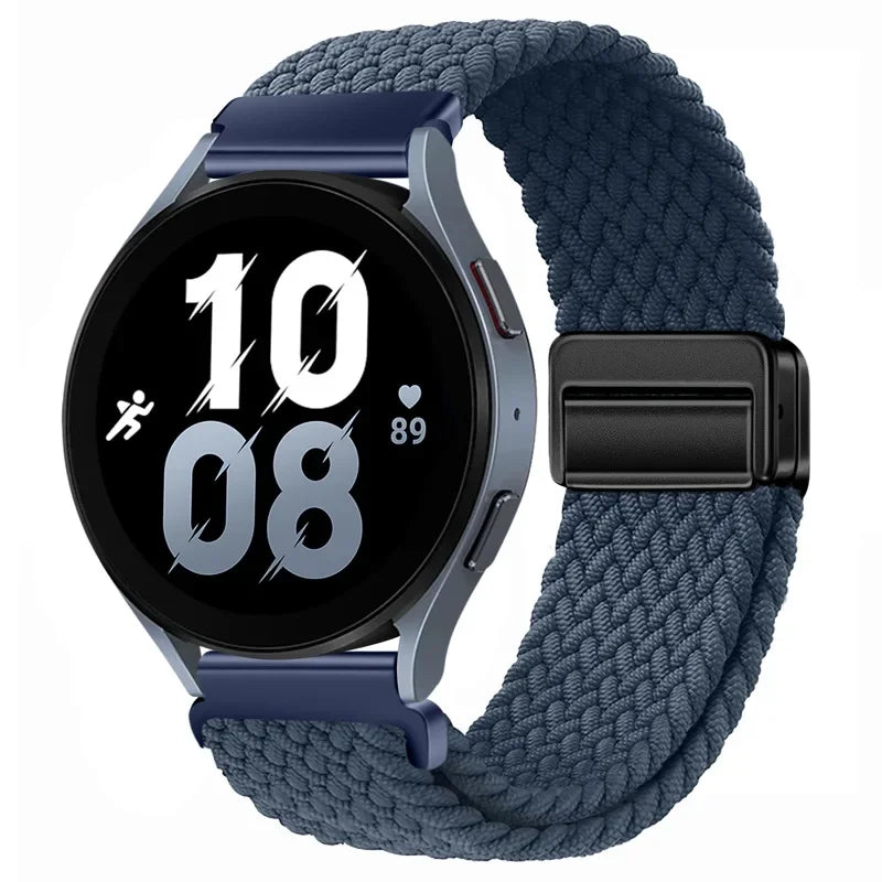 20mm 22mm Magnetic Braided Loop Nylon Strap For Huawei Watch 4/3/GT4-3-2 Pro Samsung Watch 6 5 4 3 Amazfit GTR/GTS Bracelet Band