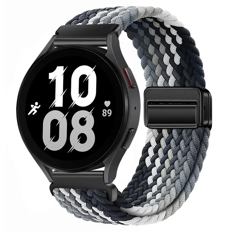 20mm 22mm Magnetic Braided Loop Nylon Strap For Huawei Watch 4/3/GT4-3-2 Pro Samsung Watch 6 5 4 3 Amazfit GTR/GTS Bracelet Band