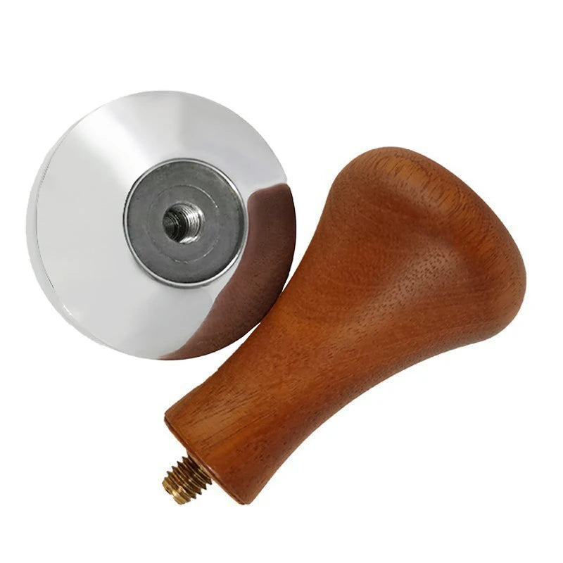 51mm 53mm 58mm Espresso Tamper Coffee Barista Flat Base Coffee Tampers With Wood Handle