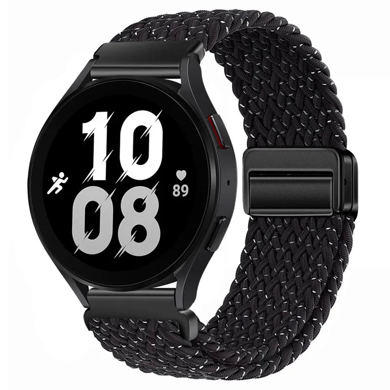 20mm 22mm Magnetic Braided Loop Nylon Strap For Huawei Watch 4/3/GT4-3-2 Pro Samsung Watch 6 5 4 3 Amazfit GTR/GTS Bracelet Band