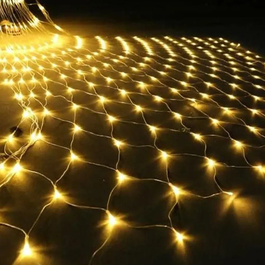 3x2/6x4M ED Net Light Outdoor Christmas Mesh String Light Waterproof Window Curtain Fairy Light for Holiday Party Decor