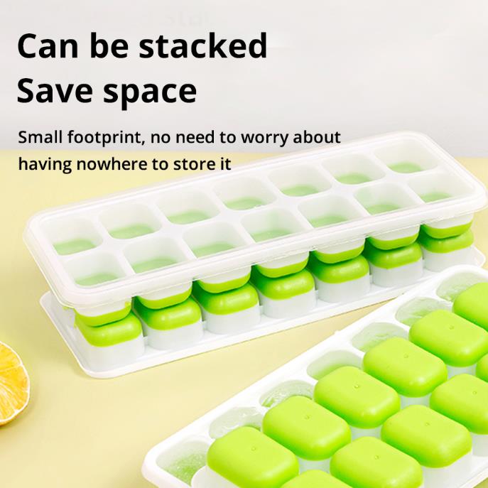 14 Grid Ice Cube Tray Silicone Mold Square Ice Cube Tray Mold Ice Cube Maker Non-toxic Durable Bar Pub Wine Ice Blocks Maker