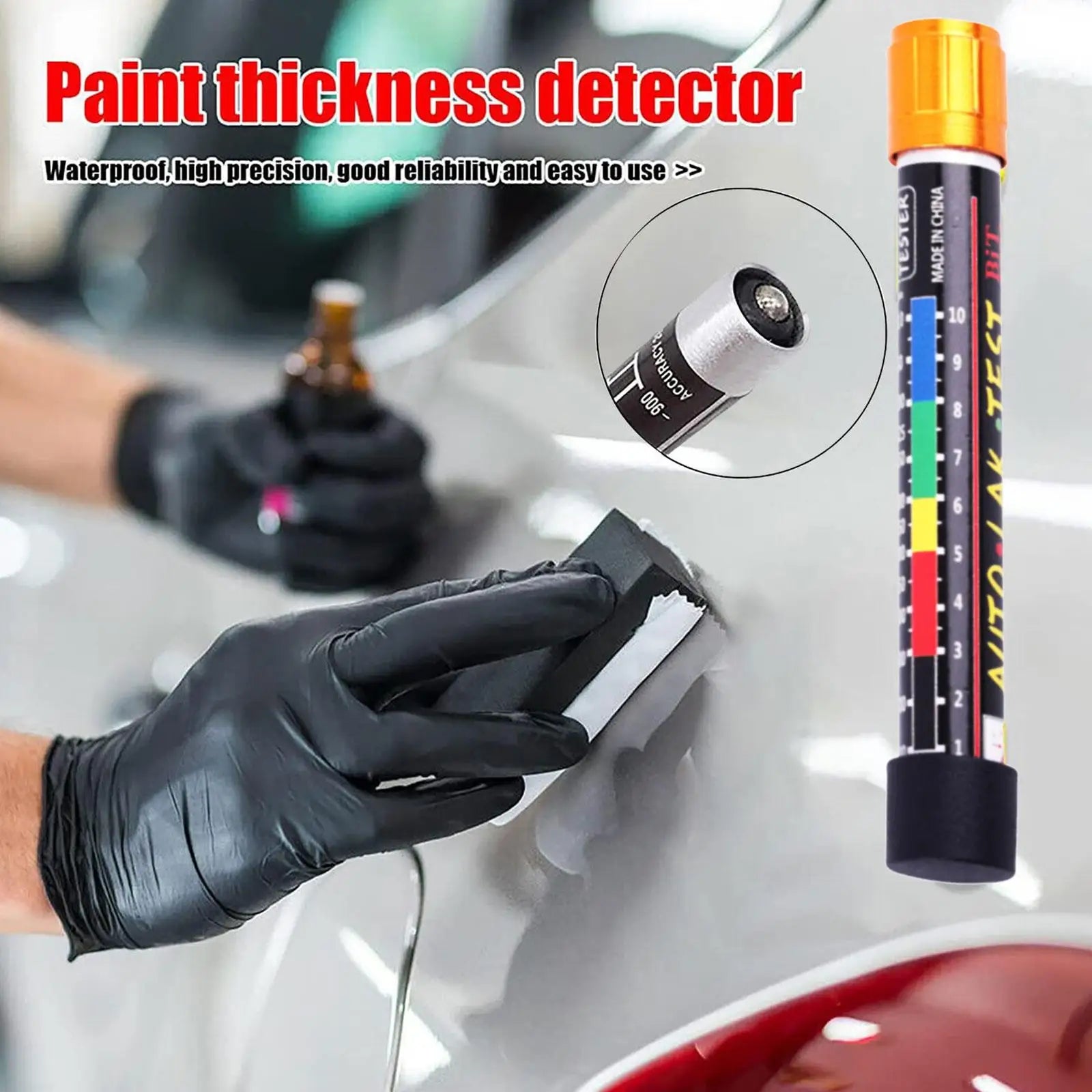 Car Paint Thickness Tester Pen with Scale Portable Car Paint Coating Tester Meter For Car Body Paint Meter Tools