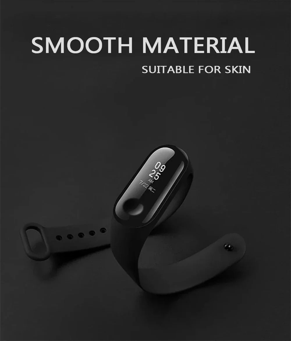 Strap for Xiaomi Mi Band 3 4 5 6 7 Sport Bracelet Silicone Wrist Strap For Xiaomi Mi Band 7 6 5 4 3 Bracelet Mi Band 7 TPU Strap