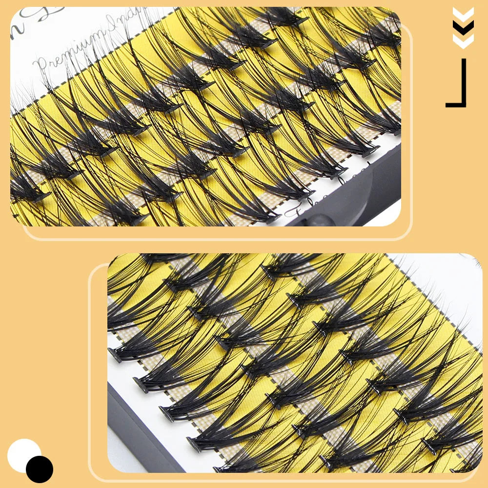 Moonlily Soft Mink 20D/30D/40D Lashes Cluster Eyelash Extension Natural Long 3D Volume Effect Faux Bunche Individual Makeup