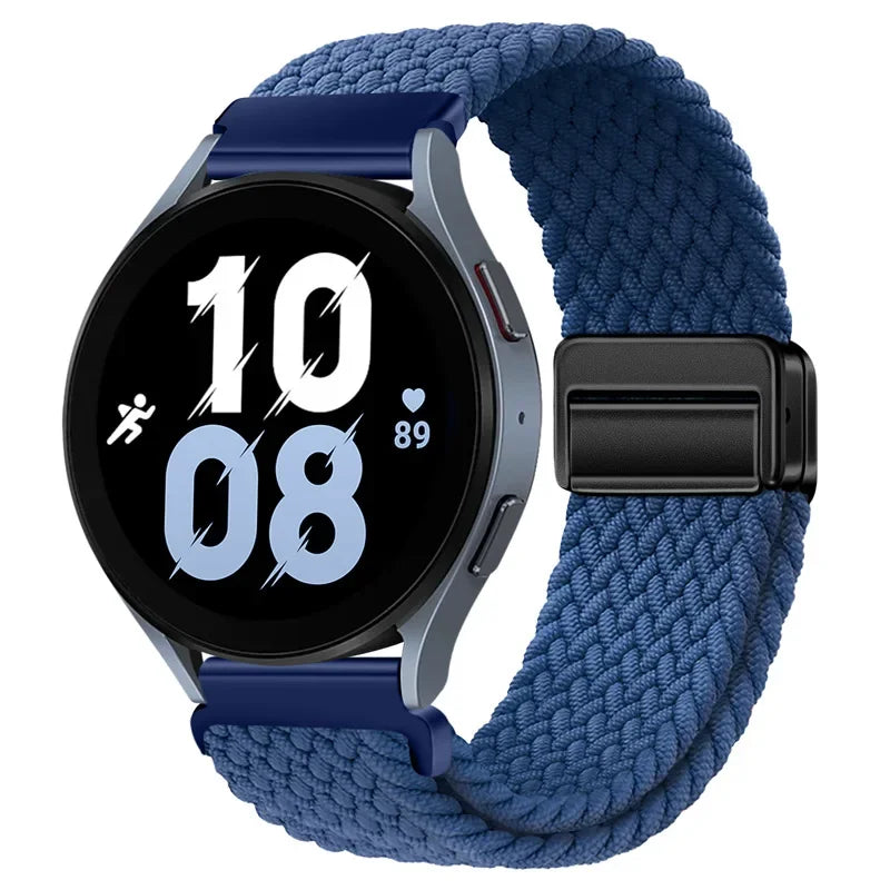 20mm 22mm Magnetic Braided Loop Nylon Strap For Huawei Watch 4/3/GT4-3-2 Pro Samsung Watch 6 5 4 3 Amazfit GTR/GTS Bracelet Band