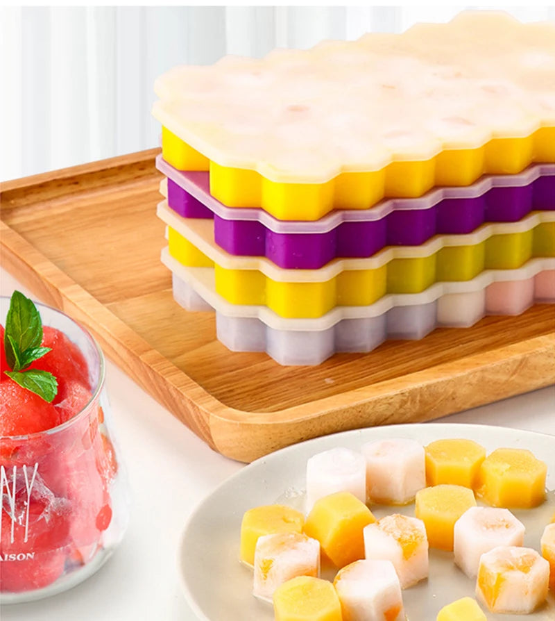 4/6/8/15 Grid Big Ice Tray Mold Giant Jumbo Large Food Grade Silicone Ice Cube Square Tray Mold DIY Ice Maker Ice Cube Tray