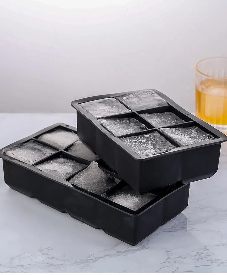 4/6/8/15 Grid Big Ice Tray Mold Giant Jumbo Large Food Grade Silicone Ice Cube Square Tray Mold DIY Ice Maker Ice Cube Tray