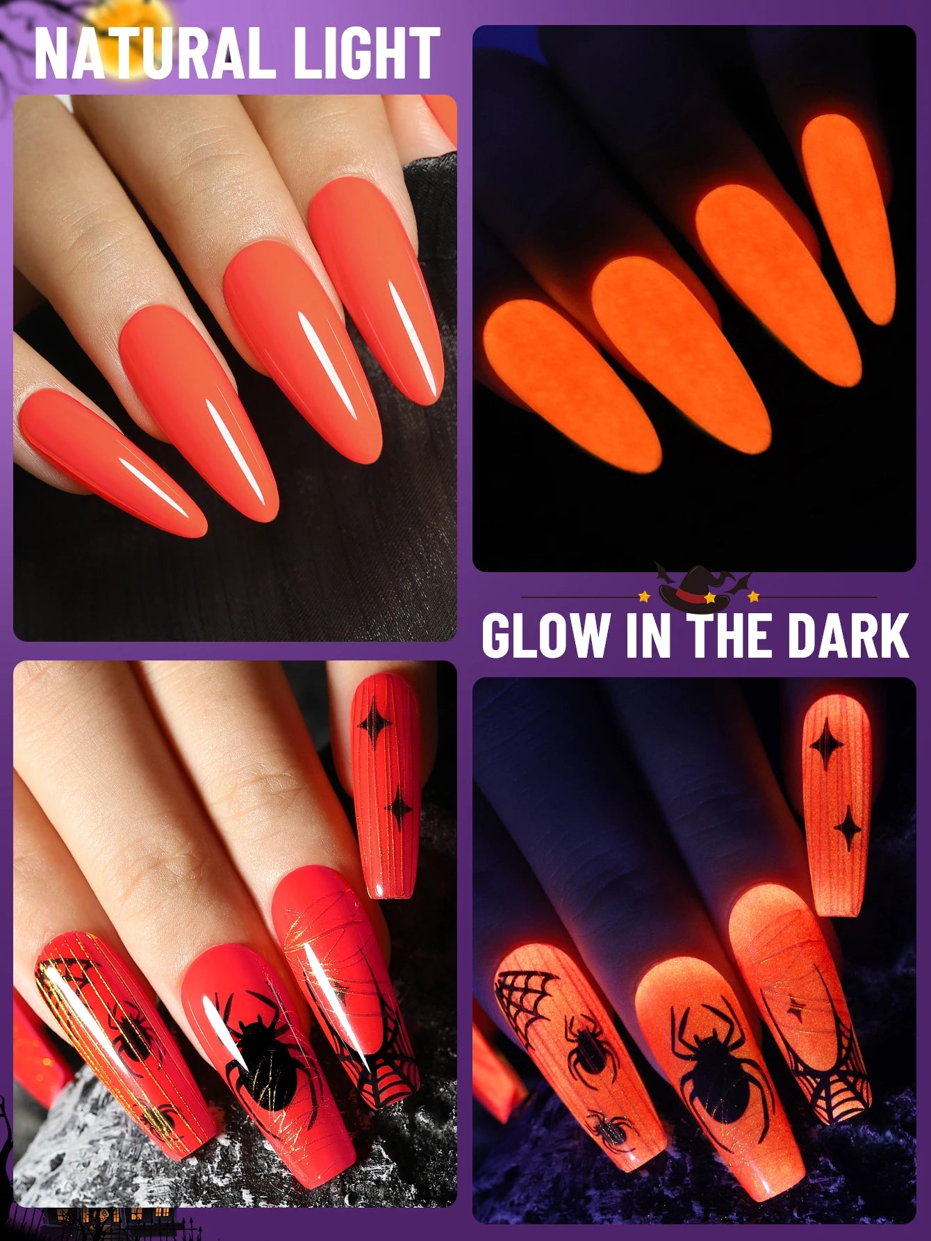 YOKEFELLOW 10ML Glow in the dark Gel Nail Polish Luminous Neon Gel Polish Summer Semi Permanent Soak Off Nail Art UV Varnish