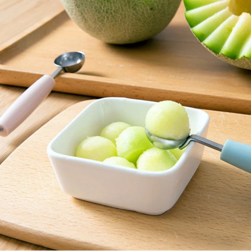 Multi Function Fruit Carving Knife Watermelon Baller Ice Cream Dig Ball Scoop Spoon Baller Kitchen DIY Cold Dishes Tools Gadgets