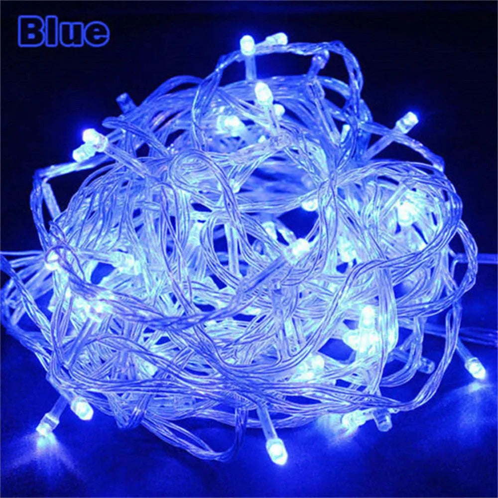 LED String Lights Garland 10M 100LED Fairy Light Christmas Tree Lamp Outdoor Waterproof Party Wedding Home Decoration Lighting