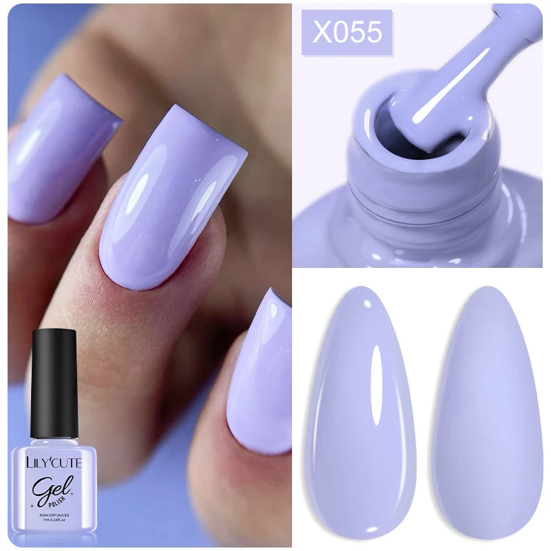 LILYCUTE 7ML Thermal Gel Nail Polish Ultra-thin Temperature Color Changing Gel Polish Semi Permanent UV Gel Nail Art Gel Varnish