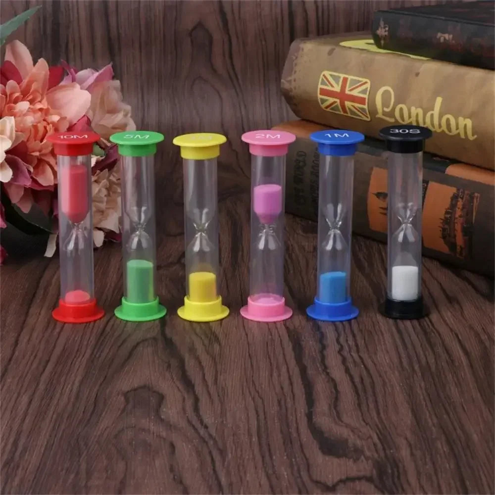 Sand  Meter 30 Seconds/1 Minute/2 Minutes/3 Minutes/5 Minutes/10 Minutes Plastic Sand Timer Small Clock Hourglass Clocks