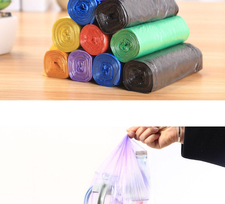 5 Rolls 1 pack 100Pcs Household Disposable Trash Pouch Kitchen Storage Garbage Bags Cleaning Waste Bag Plastic Bag