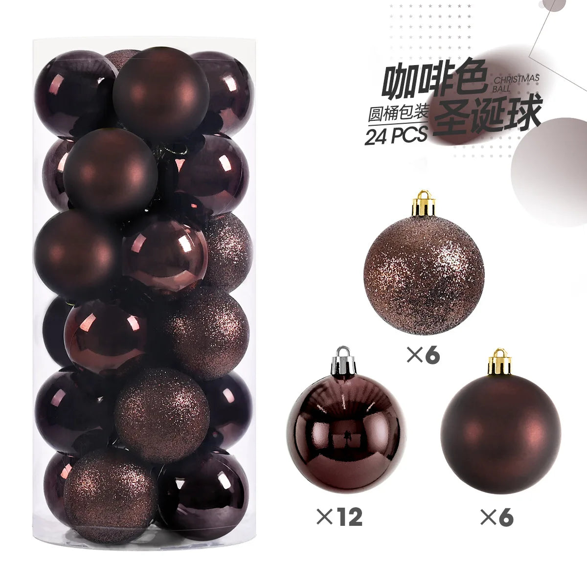 24pcs 3cm Christmas Balls Christmas Tree Ornaments Ball Xmas Hanging Tree Pendants Home Party Christmas Tree Decor New Year Gift