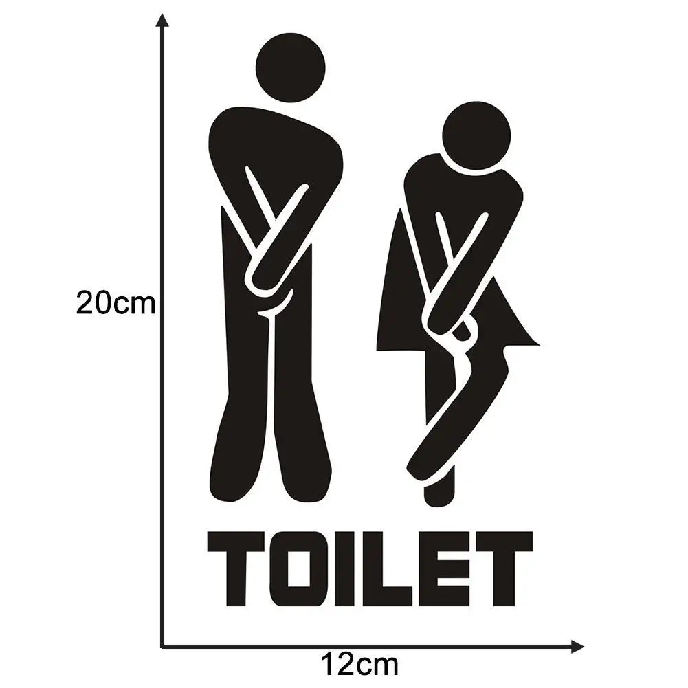 Creative Funny Toilet Wall/Door Stickers Bathroom Decoration Wallpaper Decals The Home Decor Wall On Vinyl Waterproof Poste N5X6