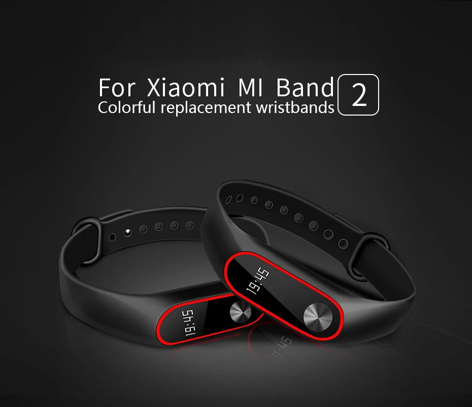 Strap For Xiaomi Mi Band 2 Colorful Wristband Silicone Strap For MI BAND 2 Wriststrap Smart Wrist Bracelet For Mi Band 2