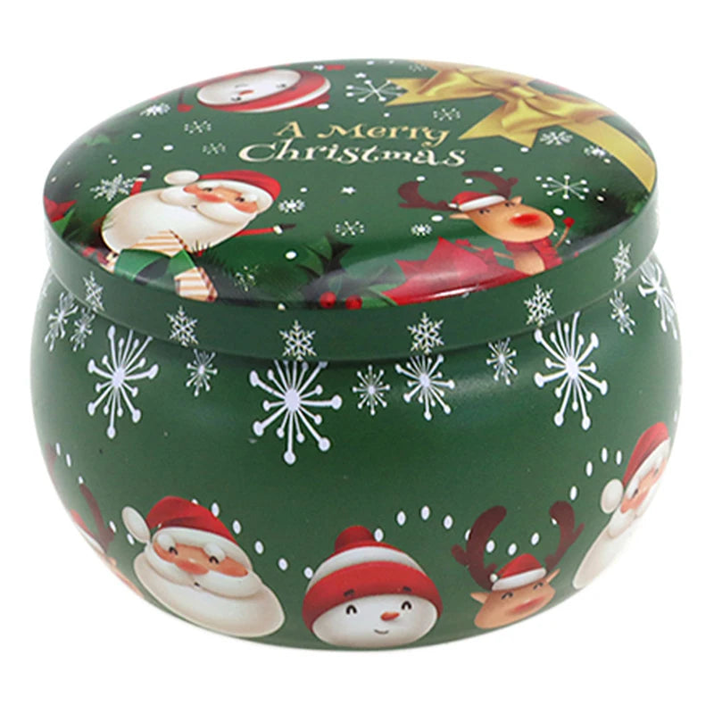 Empty Travel Christmas Aromatherapy Candle Jar Christmas Scented Candle Tin Jar Soy Wax Plant Candle Gift Box Only Empty Jar